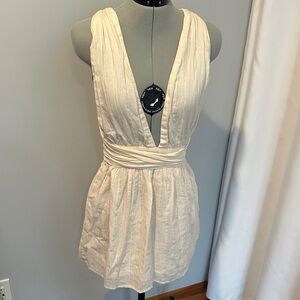 REVOLVE Ivory Backless Dress